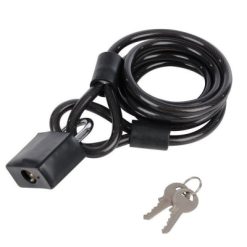 Hot Sale ???? Silverline Tools Silverlie 1.8m Bike Lock PVC Covered Coiled Cable And Padlock 696956 ????