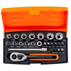 Cheap ???? Bahco Tools Bahco SL25 Pro 1/4 Inch 25 Piece Socket Set BAHSL25 ????