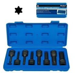 Outlet 🔔 Blue Spot Tools 1/2 Inch Impact Socket Torx Male Driver Tool Bit Set 01506 1/2" 🥰