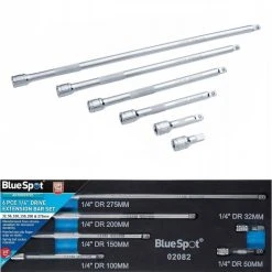 Best deal ๐ Blue Spot Tools 1/4 Inch Ratchet Socket Extension Bar Set EVA FOAM ๐งฐ Toolbox Tray 02082 โค๏ธ