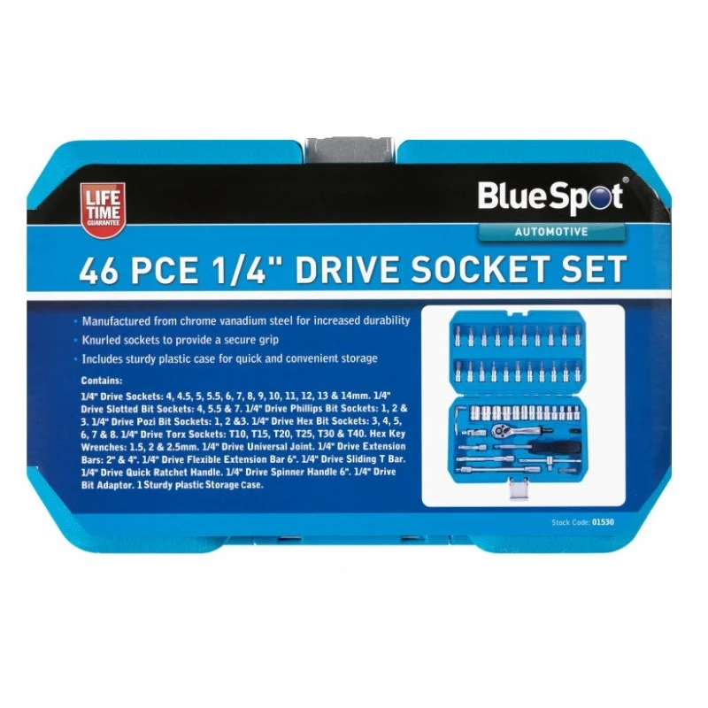 Flash Sale 🌟 Blue Spot Tools 1/4 Inch Socket Set And Bits 01530 46 Piece ⌛ 2 Flash Sale 🌟 Blue Spot Tools 1/4 Inch Socket Set And Bits 01530 46 Piece ⌛ - Image 2