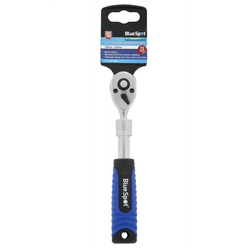 Budget π Blue Spot Tools 1/4 Inch Telescopic Ratchet 180mm To 230mm 02023 Bluespot π― 1 Budget π Blue Spot Tools 1/4 Inch Telescopic Ratchet 180mm To 230mm 02023 Bluespot π―