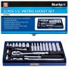 Buy ❤️ Blue Spot Tools 24 Piece 1/4 Inch Metric Socket Set 4-13mm 01531 Bluespot ????