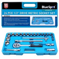 Flash Sale ???? Blue Spot Tools 24pc 1/2 Inch Metric Socket Set 10 To 32mm 01548 Bluespot ????