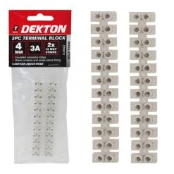 Budget 🎉 Dekton Tools Dekton Cable Wire Terminal Connector 3 Amp 4mm Block DT95310 Small ❤️