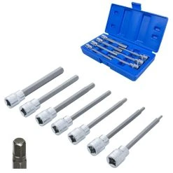 Best Sale 👏 Blue Spot Tools Hex Extra Long Allen Key Socket Bit Set 3/8" 01516 😉