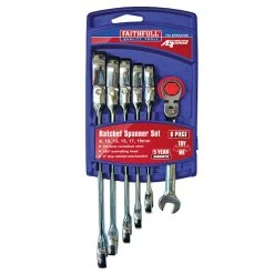 Buy ⭐ FaithFull Tools Faithfull FAISPARAT6S Hinged Flexible Ratchet Spanner 6 Piece Set 🛒 -Silverline Tools Shop unnamed file 1735