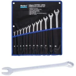 Best Sale ✔️ Blue Spot Tools Extra Long Combination Spanner Set 04124 😀