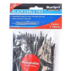 Best Sale ???? Blue Spot Tools Blue Spot Cable Ties 3.6 150mm Black 100 Pack 40055 ???? -Silverline Tools Shop unnamed file 2027