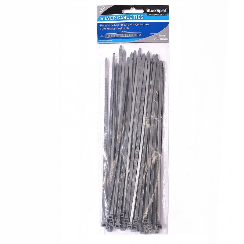 Top 10 👏 Blue Spot Tools Blue Spot Cable Ties 4.8 250mm Grey Silver 50 Pack 40059 ⌛ 2 Top 10 👏 Blue Spot Tools Blue Spot Cable Ties 4.8 250mm Grey Silver 50 Pack 40059 ⌛ - Image 2