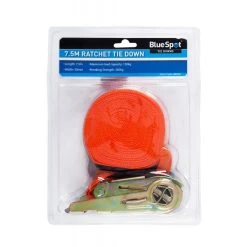 Buy ⭐ Blue Spot Tools Orange Ratchet Tie Down Strap 50mm 7.5m 45412 Bluespot 😉