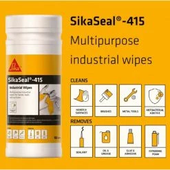 Cheap ✨ Sika SikaSeal 415 Industrial Anti-bacterial Super Wipes SKSEALWIPE100 🔥 -Silverline Tools Shop unnamed file 289