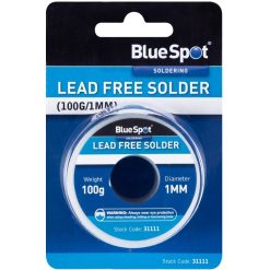 Cheapest ✔️ Blue Spot Tools 1mm 100 Gram Lead Free Solder 31111 Bluespot ⌛