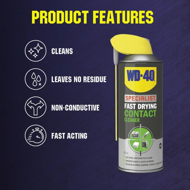 WD40 Specialist Fast Drying Electrical Contact Cleaner 400ml WD-40 44368 Flash Sale ???? WD40 Specialist Fast Drying Electrical Contact Cleaner 400ml WD-40 44368 ✔️ -Silverline Tools Shop unnamed file 402