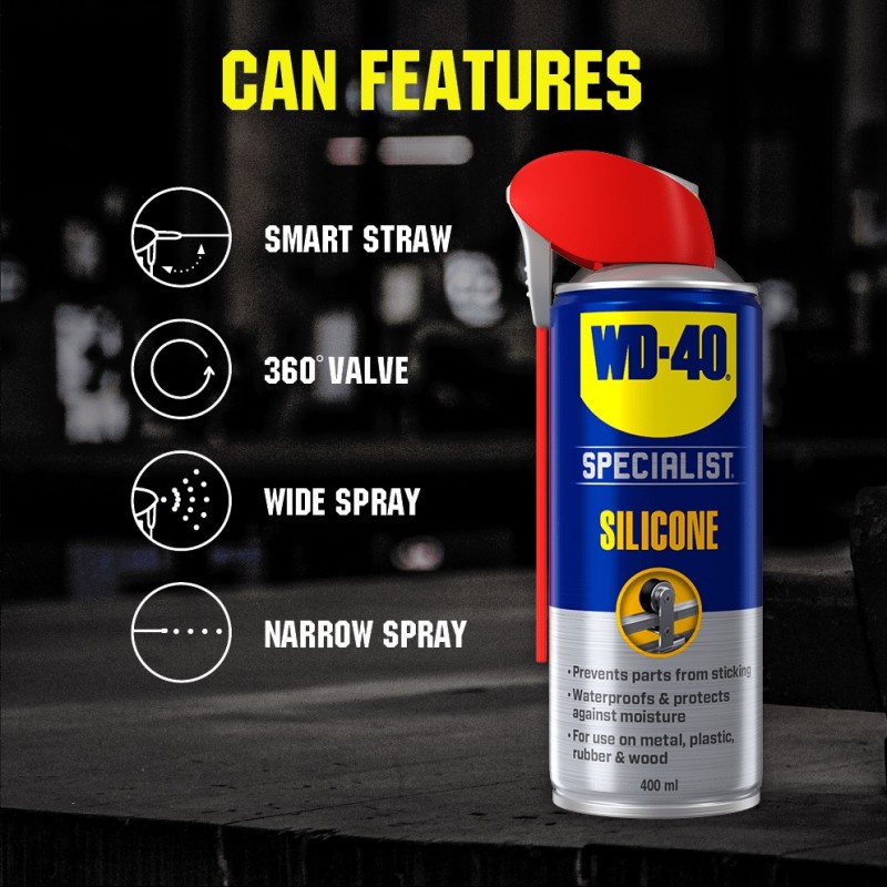 WD40 Specialist High Perfomance Silicone Spray 400ml WD-40 44377 Best deal ???? WD40 Specialist High Perfomance Silicone Spray 400ml WD-40 44377 ???? -Silverline Tools Shop unnamed file 410