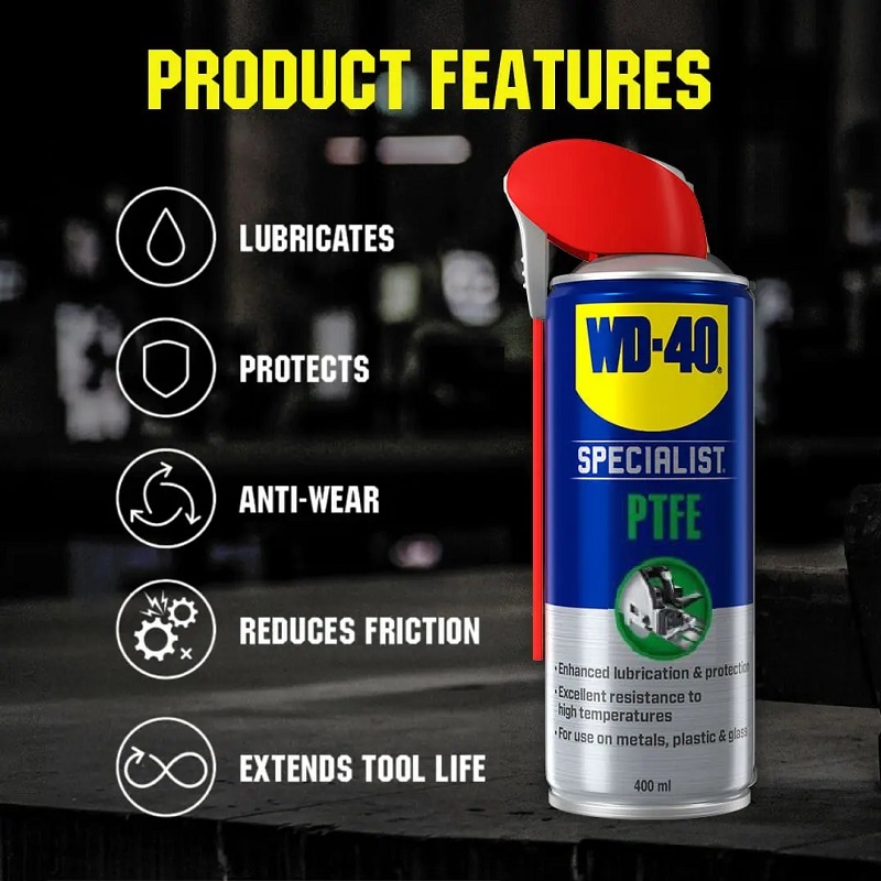 WD40 Specialist PTFE Long Lasting Lubricating Spray 400ml WD-40 44396 Best reviews of ???? WD40 Specialist PTFE Long Lasting Lubricating Spray 400ml WD-40 44396 ???? -Silverline Tools Shop unnamed file 463