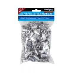 Cheapest 👍 Blue Spot Tools Aluminium M10 Rivnut Rivet Nut Inserts 100pk 40622 Bluespot 🎁