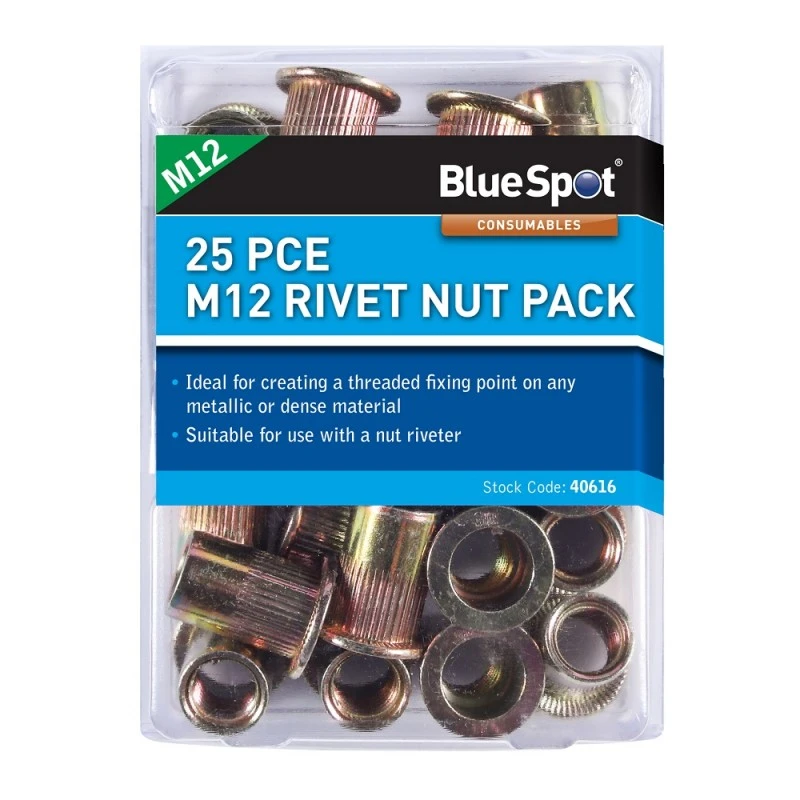 Flash Sale 😀 Blue Spot Tools Blue Spot Threaded M12 Rivet Nut Rivnut Nutsert Rivetnut 40616 🌟 2 Flash Sale 😀 Blue Spot Tools Blue Spot Threaded M12 Rivet Nut Rivnut Nutsert Rivetnut 40616 🌟 - Image 2