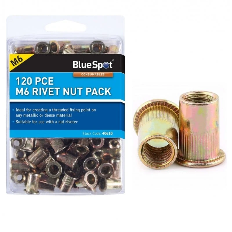 Best deal ๐ Blue Spot Tools Blue Spot Threaded M6 Rivet Nut Rivnut Nutsert Rivetnut 40610 ๐ 1 Best deal ๐ Blue Spot Tools Blue Spot Threaded M6 Rivet Nut Rivnut Nutsert Rivetnut 40610 ๐